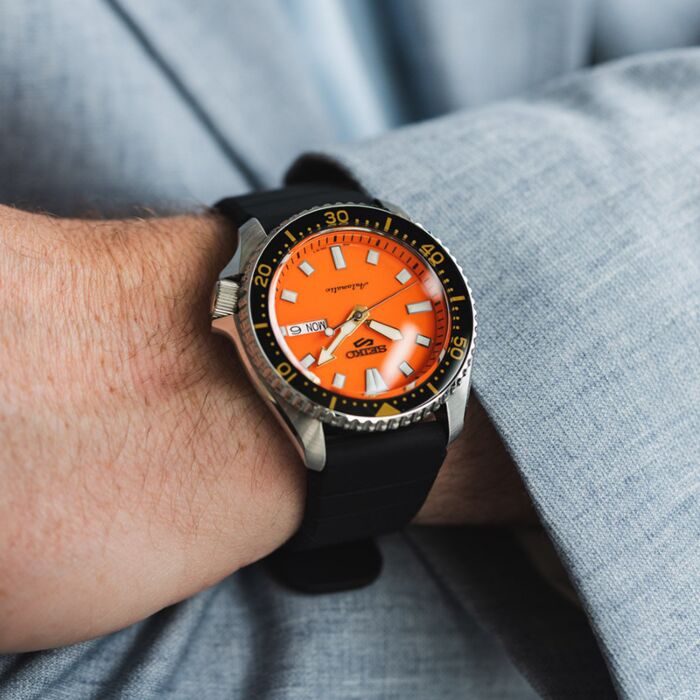 Seiko 5 Sports Automatic SKX Redux Daichi Orange Watch SRPL89K1