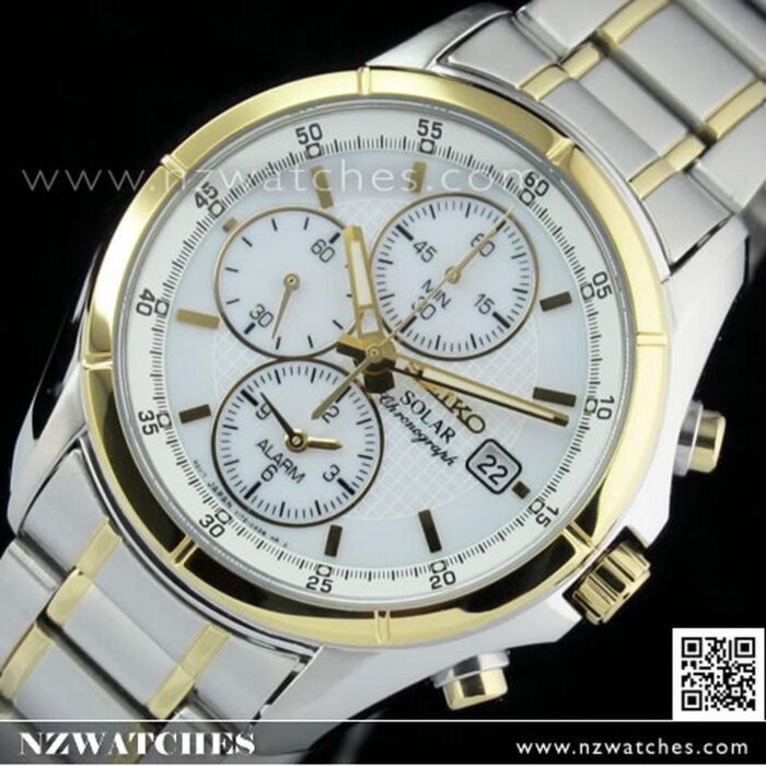 BUY Seiko Solar Chronograph Alarm Mens Watch SSC002P1 SSC002 Buy Watches Online SEIKO NZ Watches
