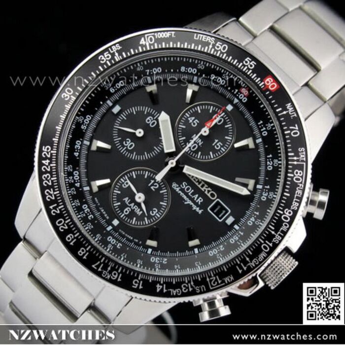 BUY Seiko Flightmaster Solar Chronograph Pilot Watch SSC009P1, SSC009 - Buy  Watches Online | SEIKO NZ Watches