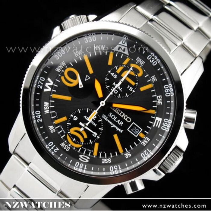 BUY Seiko Solar Power Alarm Chronograph Mens Sport Watch SSC077P1 SSC077 Buy Watches Online SEIKO NZ Watches