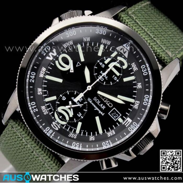 Seiko military chronograph watch sales