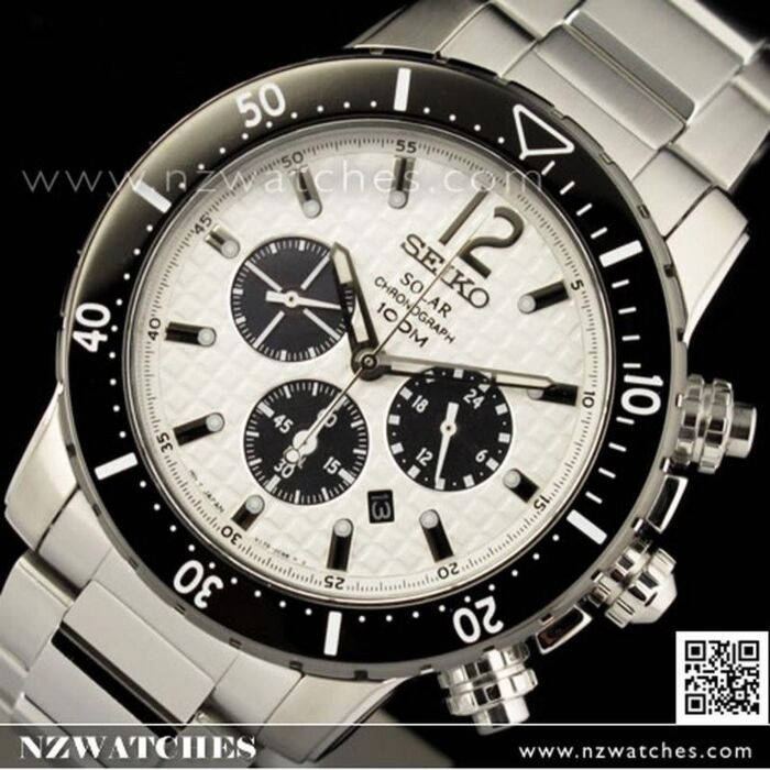 BUY Seiko Solar Chronograph White Face Mens Watch SSC243P1 - Buy Watches  Online | SEIKO NZ Watches