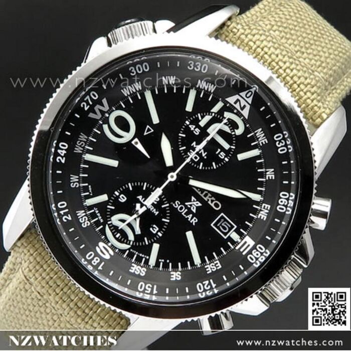 Seiko Solar Chronograph Prospex Nylon Military Watch SSC293P1, SSC293 - Buy Watches | SEIKO NZ Watches