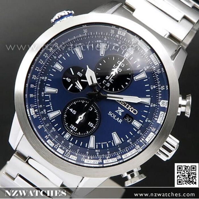 BUY Seiko Prospex Sky Chronograph Solar Pilots Watch SSC347P1