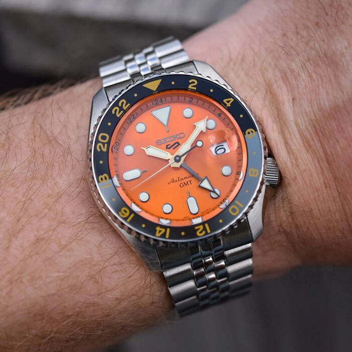 Seiko 5 orange dial deals