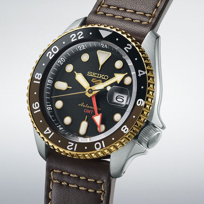 Seiko 5 leather watch cheap
