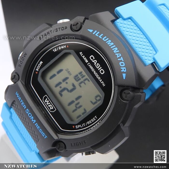 Casio Collection Orologio Uomo W-219H-2AVEF - Quadrante Blu, Cinturino In Resina - Sportivo E Affidabile